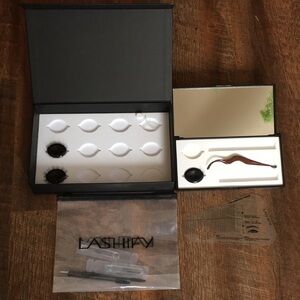 Lashify gossamers, wand, control kit box, gossamer storage box, and samples